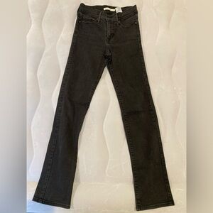 Levis Black 314 Shaping Straight Leg Jeans 26 30